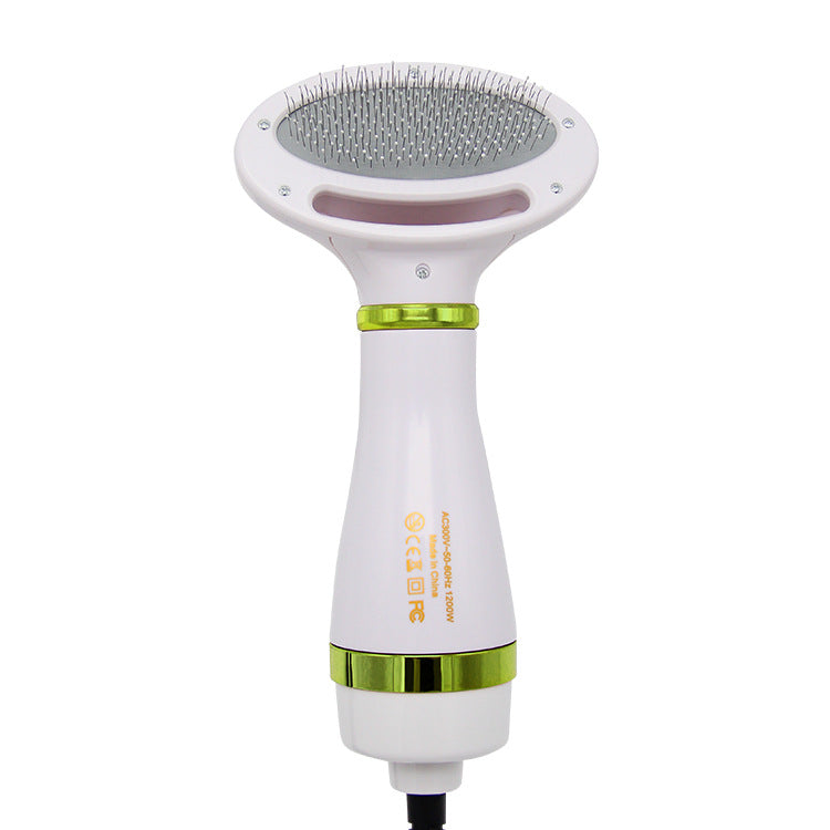 Two-in-one Pet Hot Air Comb Dog Cat Hair Comb Pet Electric Beauty Comb Hair Dryer One-click Hair Removal