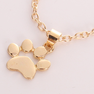 Neckace & Pendant with dog footprints, great dog lover gift.