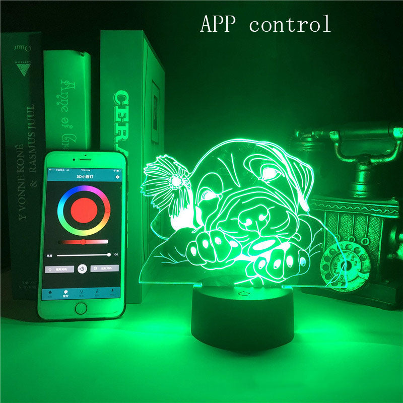 Cute Pet Dog 3d Night Light Smart Led Light