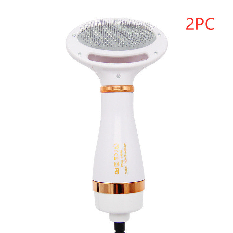 Two-in-one Pet Hot Air Comb Dog Cat Hair Comb Pet Electric Beauty Comb Hair Dryer One-click Hair Removal