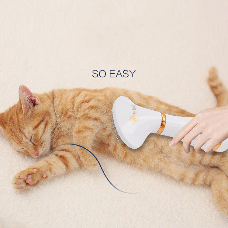 Two-in-one Pet Hot Air Comb Dog Cat Hair Comb Pet Electric Beauty Comb Hair Dryer One-click Hair Removal