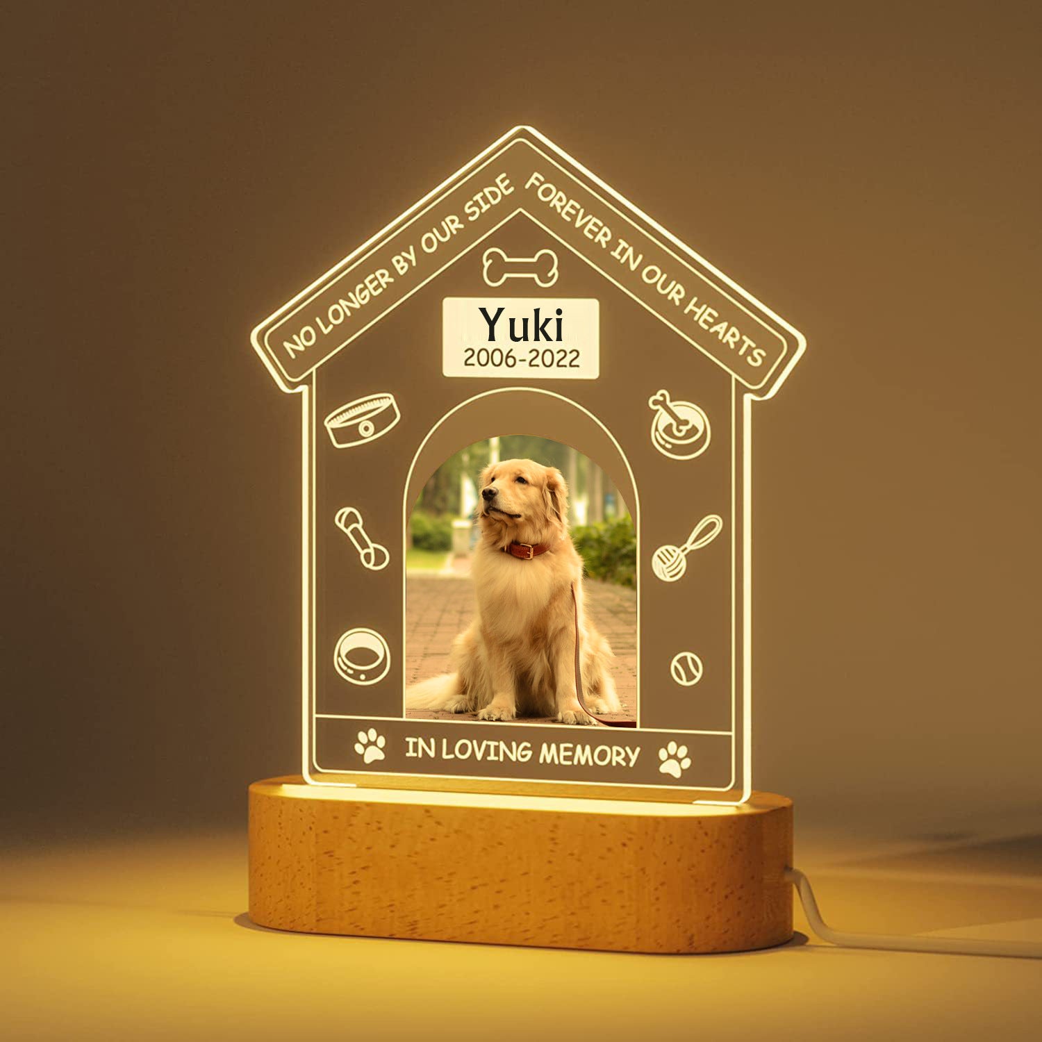 Dog Photo Frame | Dog Night Light Frames | Bubba's Pet Emporium