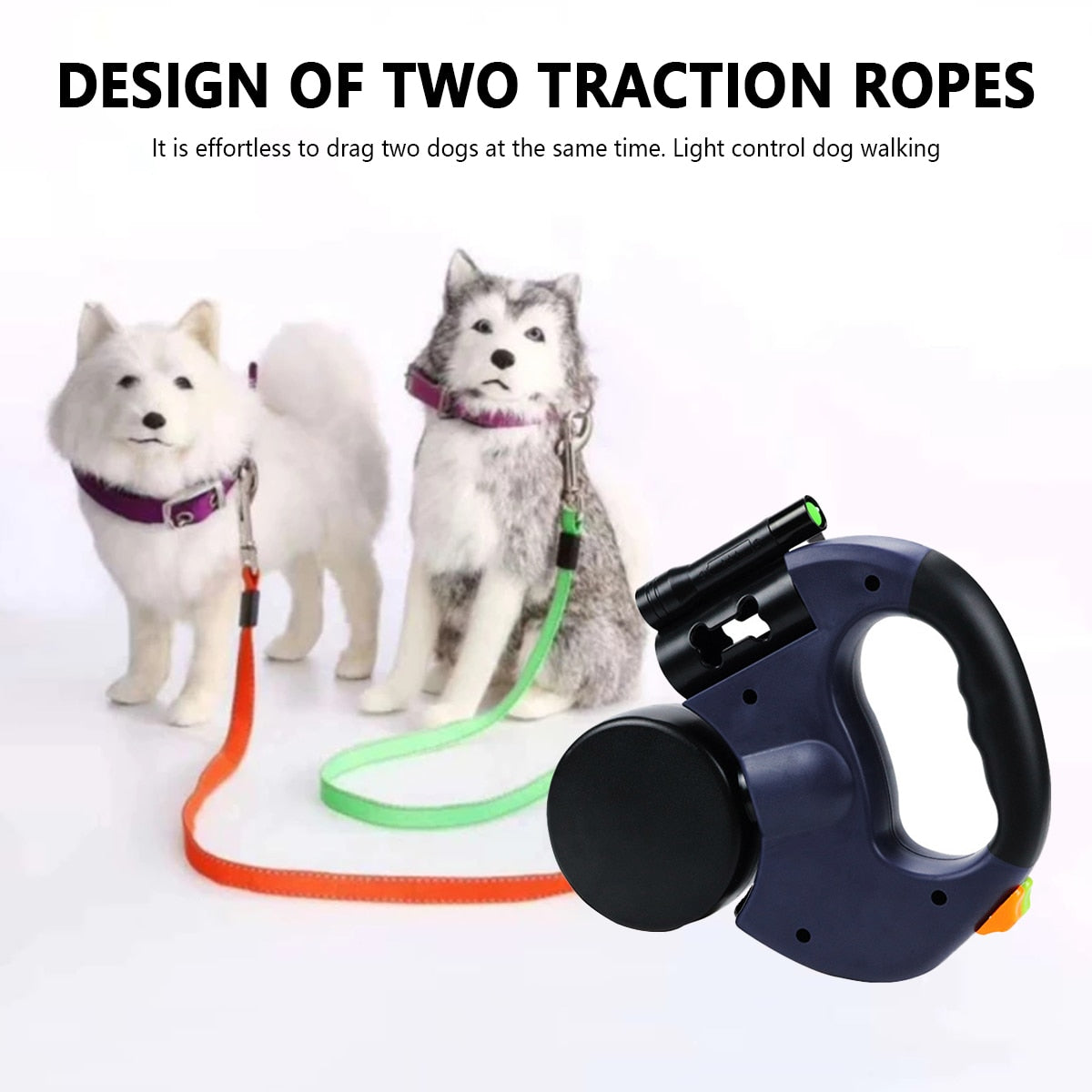 Retractable Dog Leash | Dual Dog Leash | Bubba's Pet Emporium