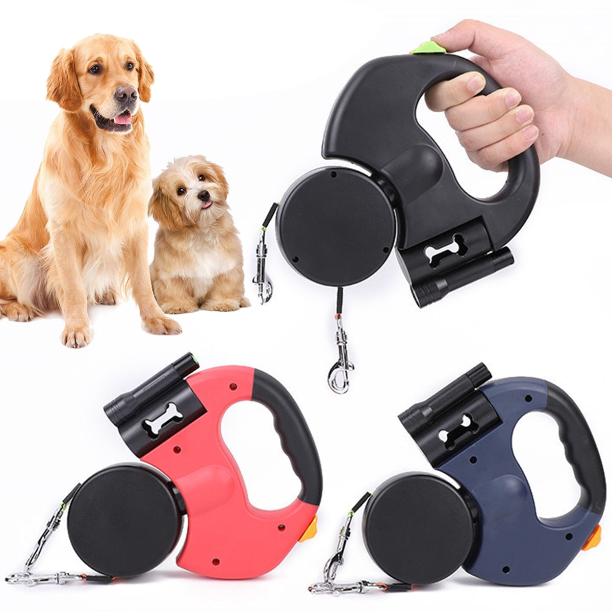 Retractable Dog Leash | Dual Dog Leash | Bubba's Pet Emporium